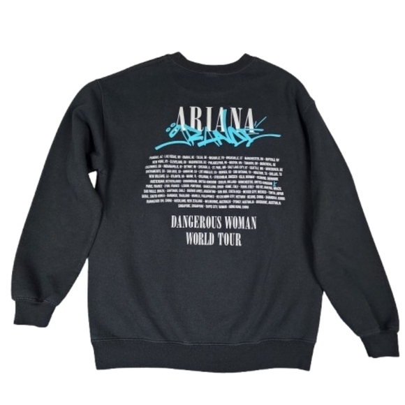 Ariana Grande 2017 Dangerous Woman Tour Crew Neck Sweatshirt Unisex Size Medium - Picture 4 of 9